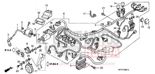 FAISCEAU DES FILS (CBR125RW7/RW9/RWA) CBR125RWA de 2010